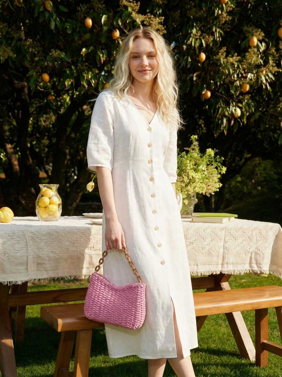 Colorful Woven Shoulder Bag