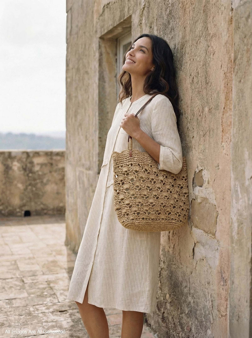 Crochet Fan-Shape Shoulder Tote