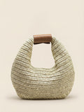 Round Crochet Woven Straw Bag