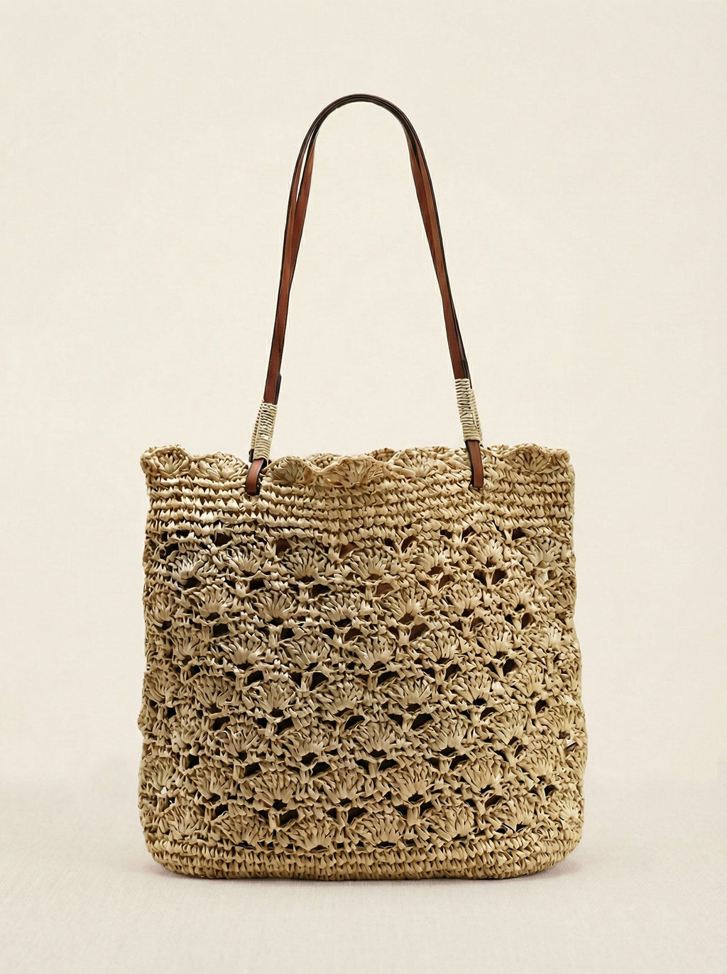 Crochet Fan-Shape Shoulder Tote