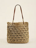 Crochet Fan-Shape Shoulder Tote