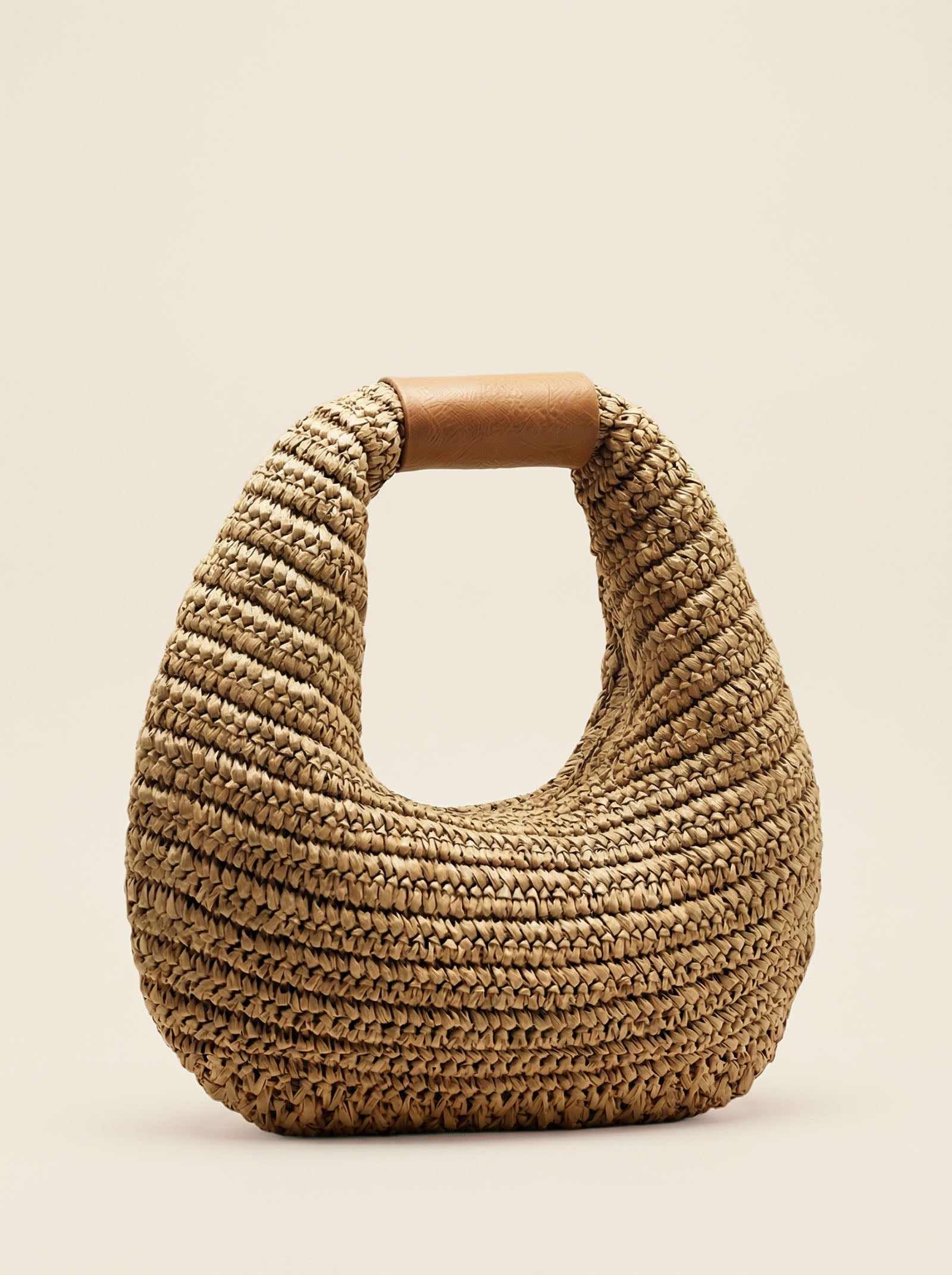 Round Crochet Woven Straw Bag