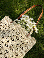 Crochet Fan-Shape Shoulder Tote