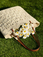 Crochet Fan-Shape Shoulder Tote