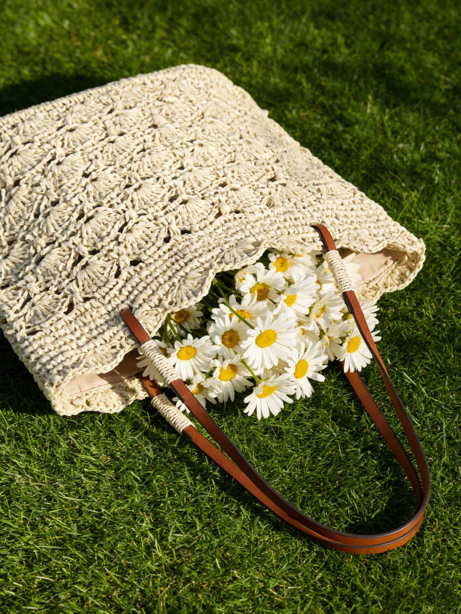 Crochet Fan-Shape Shoulder Tote