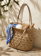 Crochet Fan-Shape Shoulder Tote