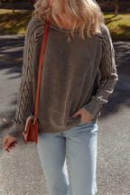 Aria Knit Sleeve Casual Sweater