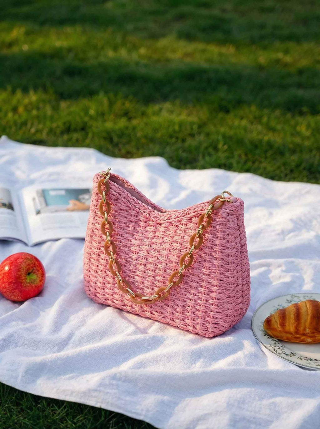 Colorful Woven Shoulder Bag