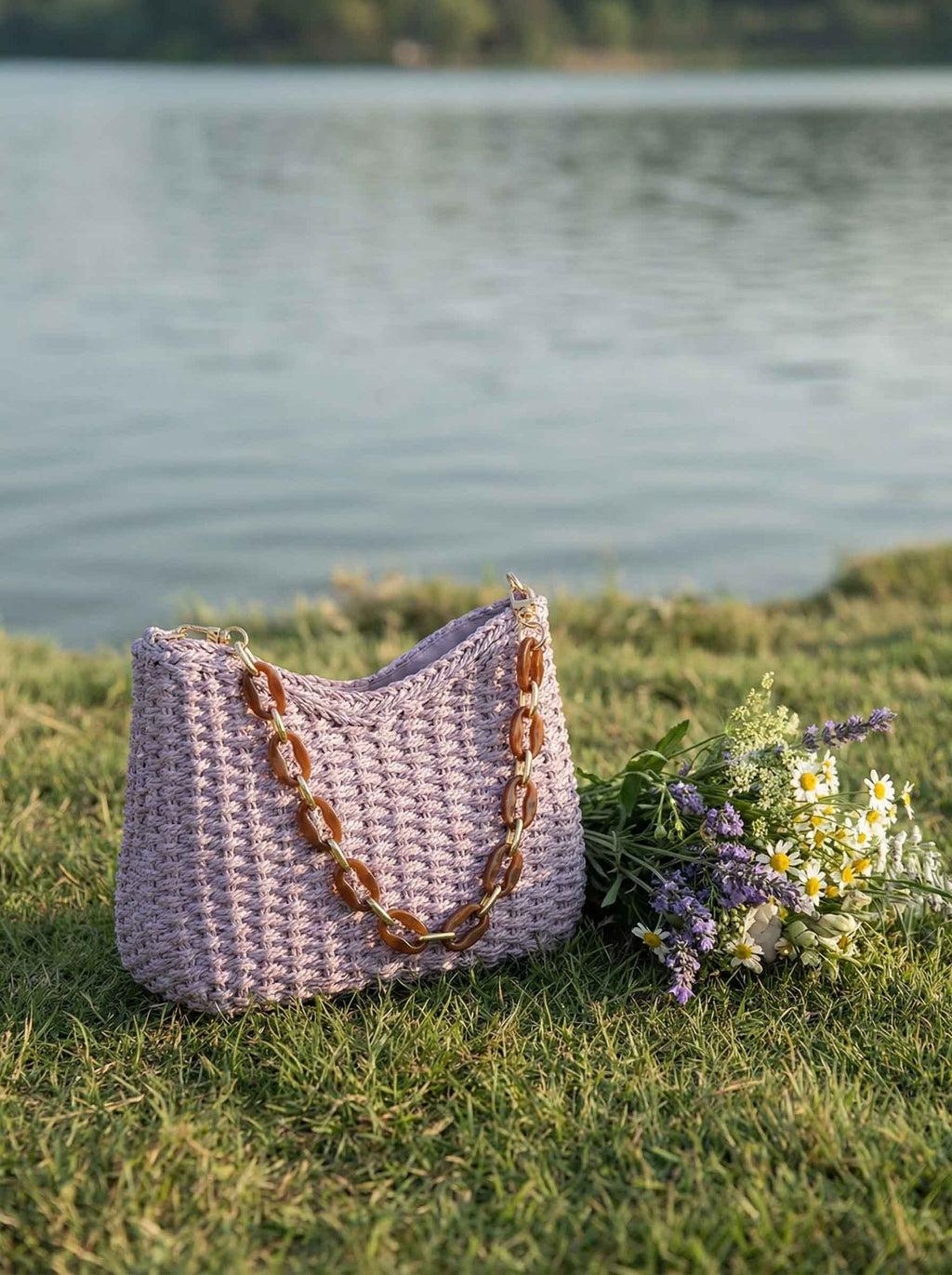 Colorful Woven Shoulder Bag