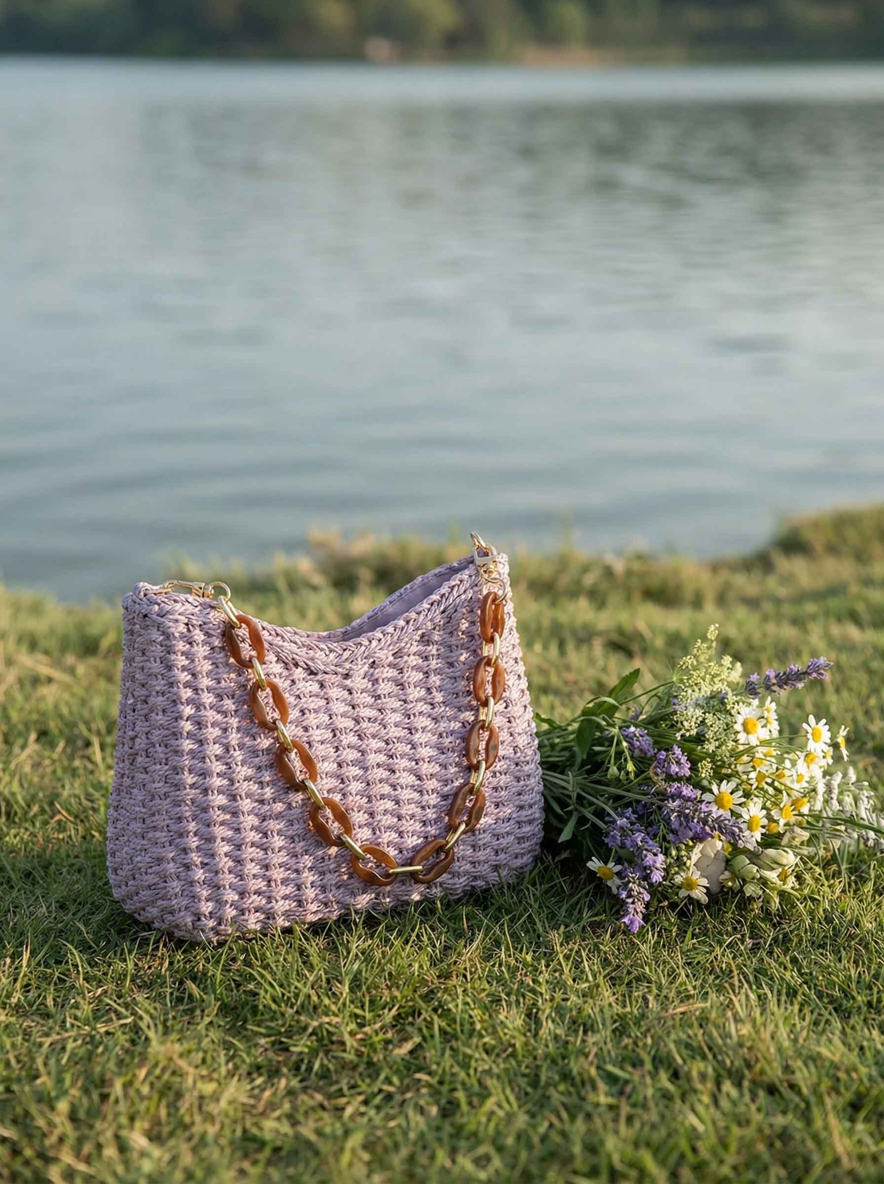 Colorful Woven Shoulder Bag