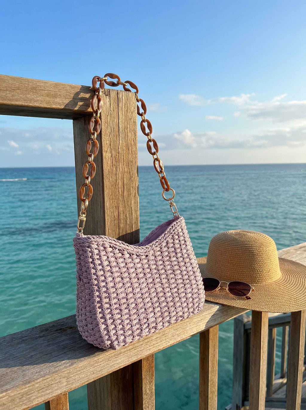 Colorful Woven Shoulder Bag