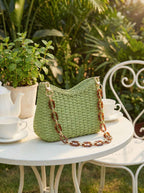Colorful Woven Shoulder Bag