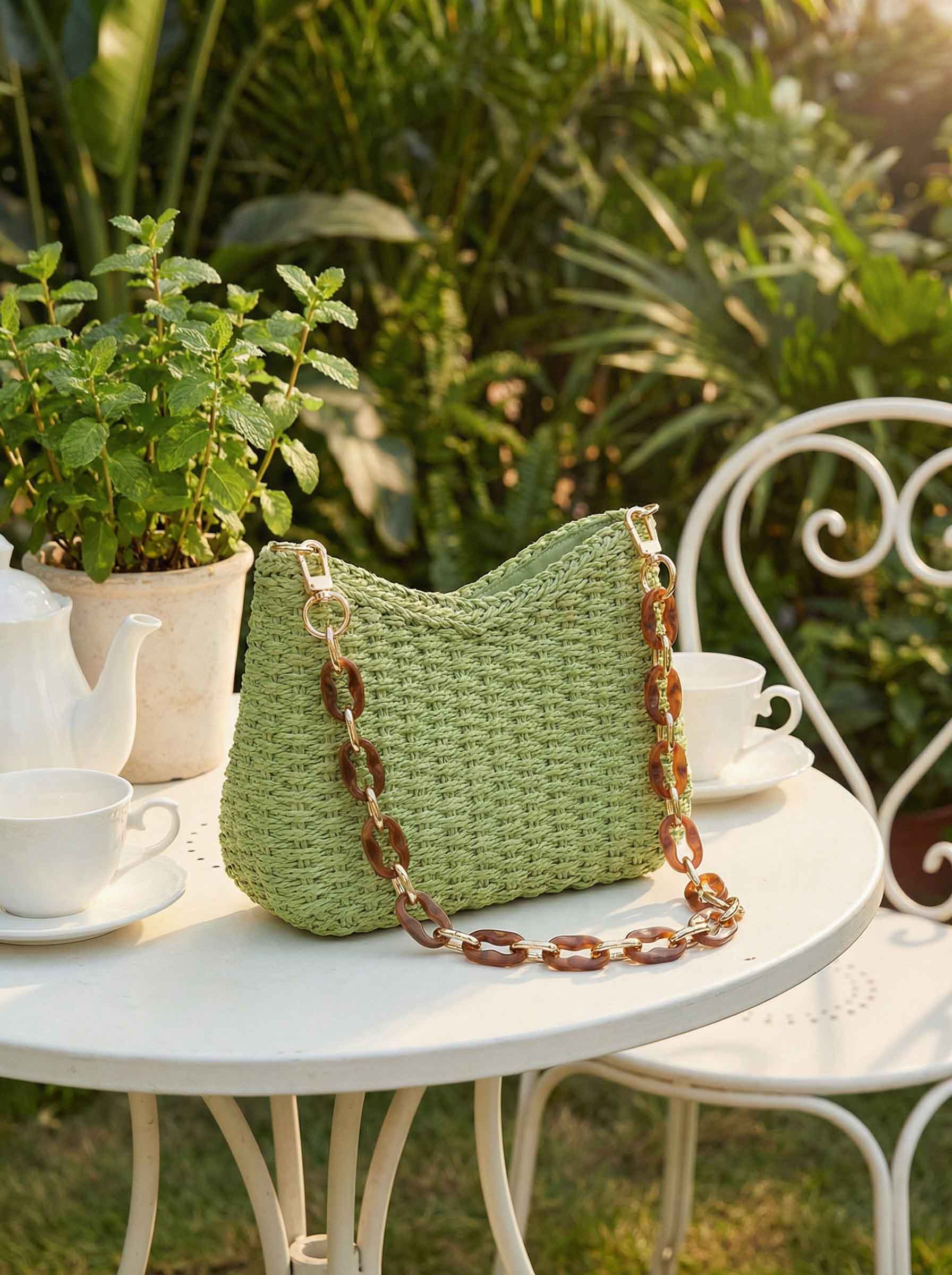 Colorful Woven Shoulder Bag