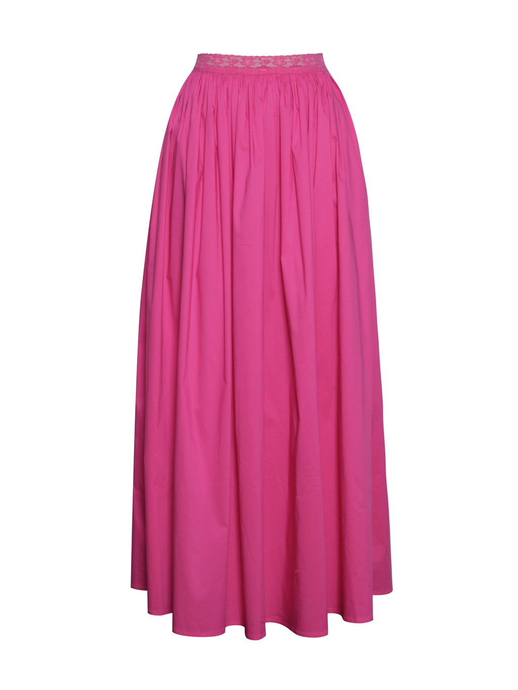 Martha Fuchsia Cotton Poplin Maxi Skirt