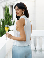 The Linen Halter Top