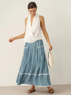 The Linen Halter Top