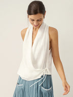The Linen Halter Top