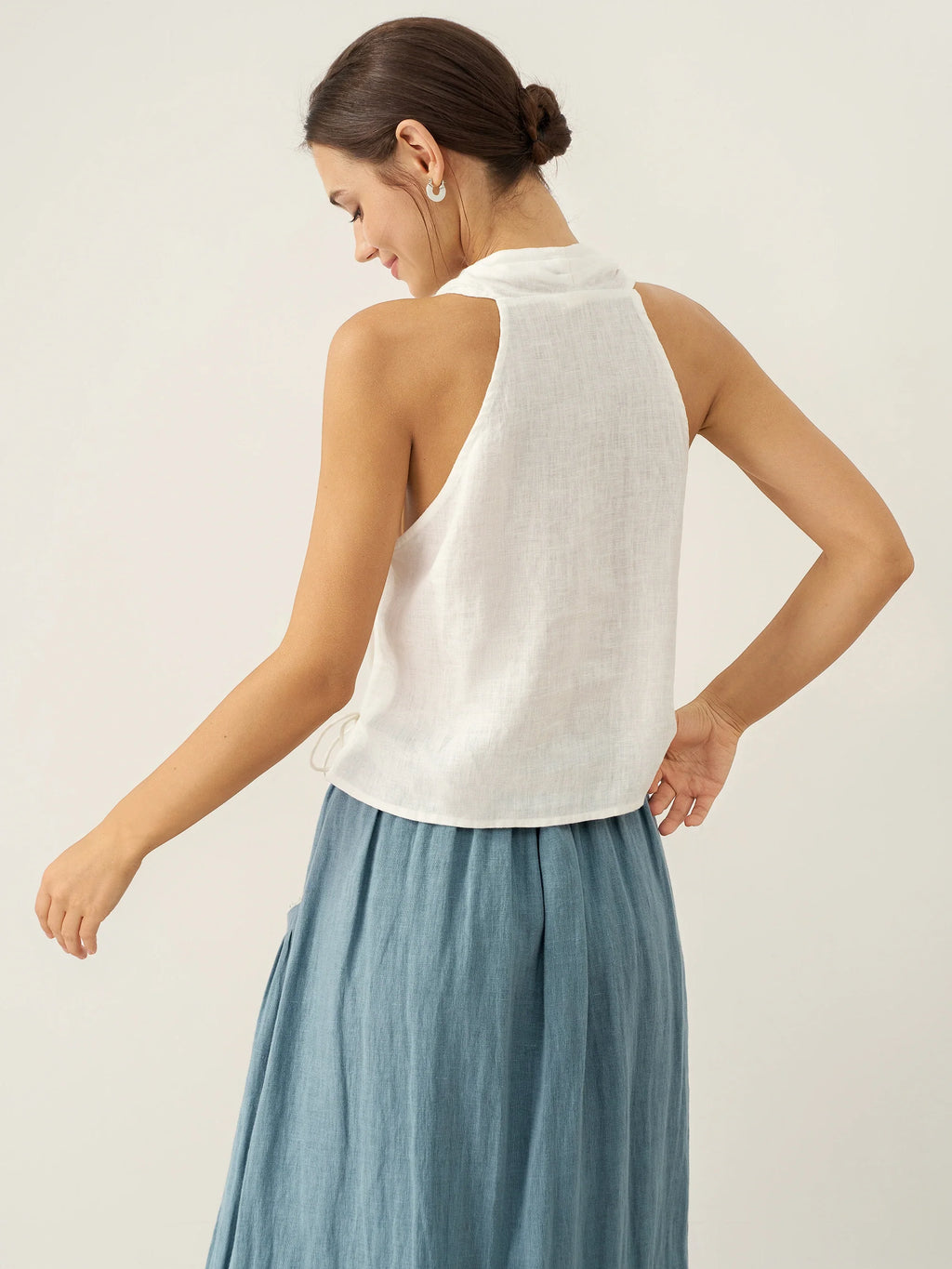 The Linen Halter Top
