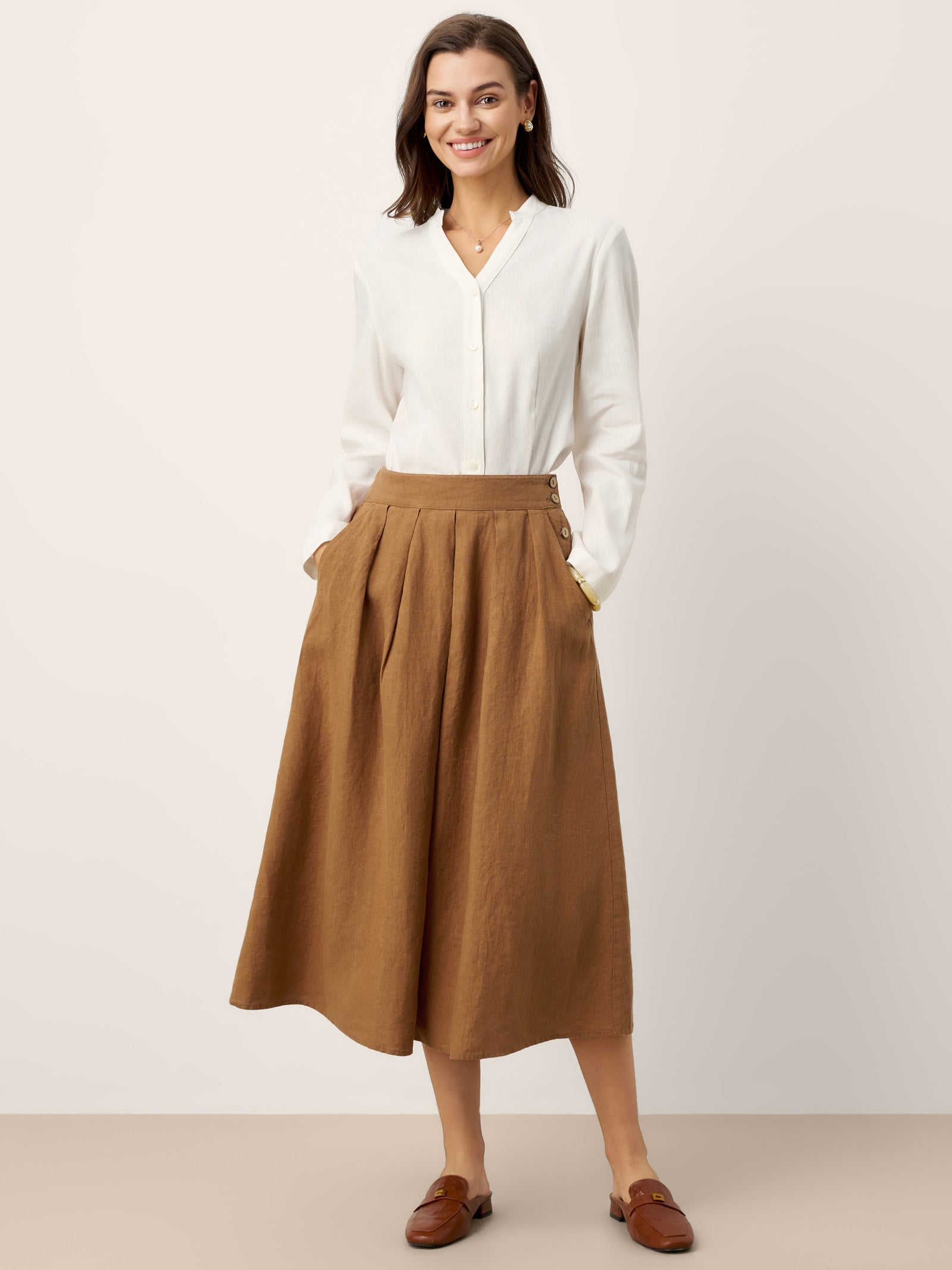 The Lilith Linen Skirt