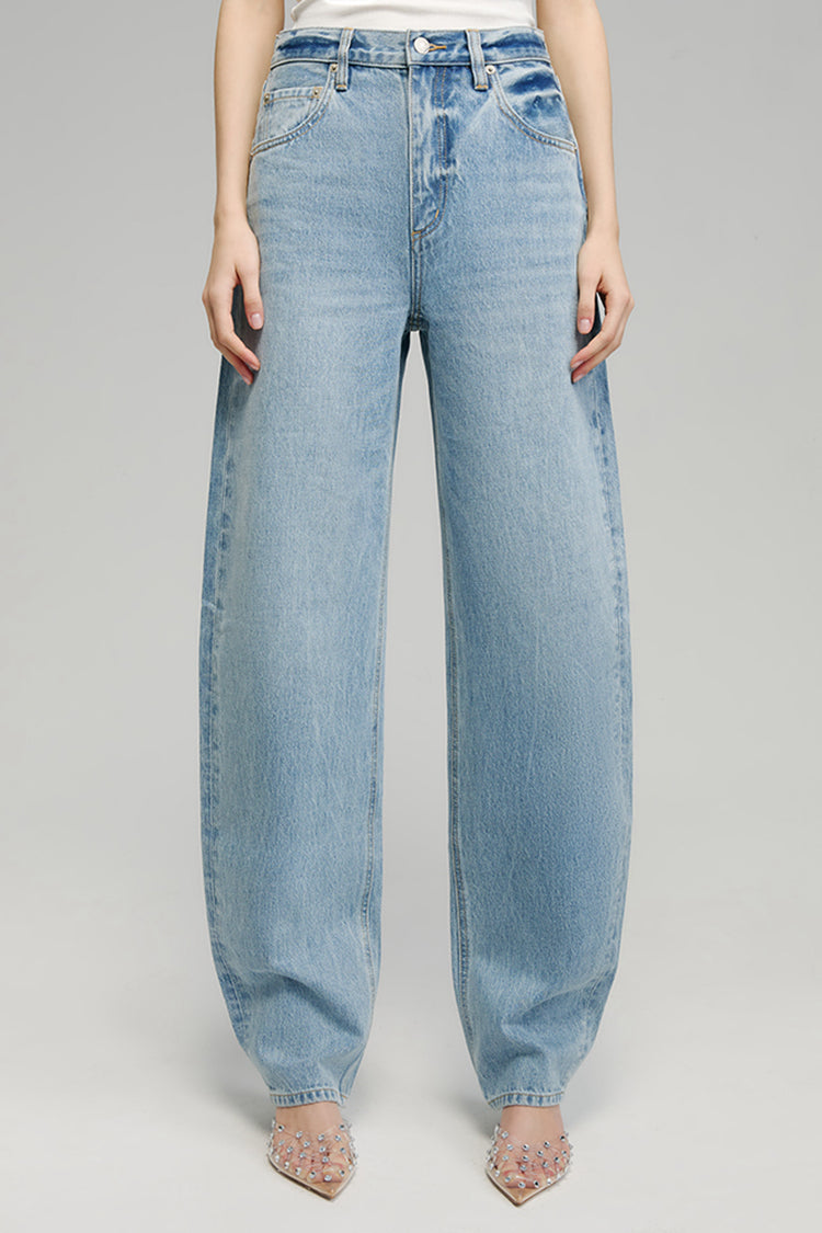 High-Rise Wide Leg Denim Pants