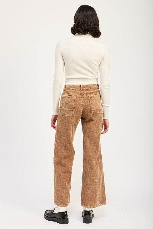 Retro Sepia Corduroy Pants