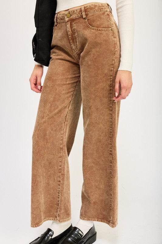 Retro Sepia Corduroy Pants