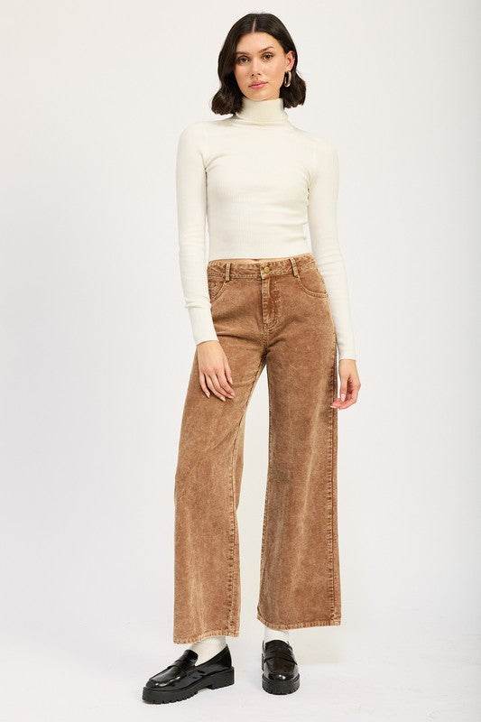 Retro Sepia Corduroy Pants