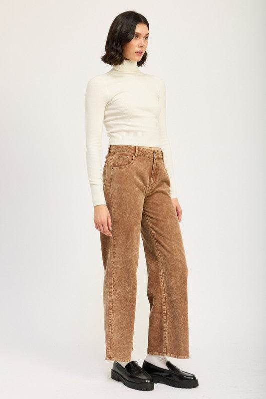 Retro Sepia Corduroy Pants
