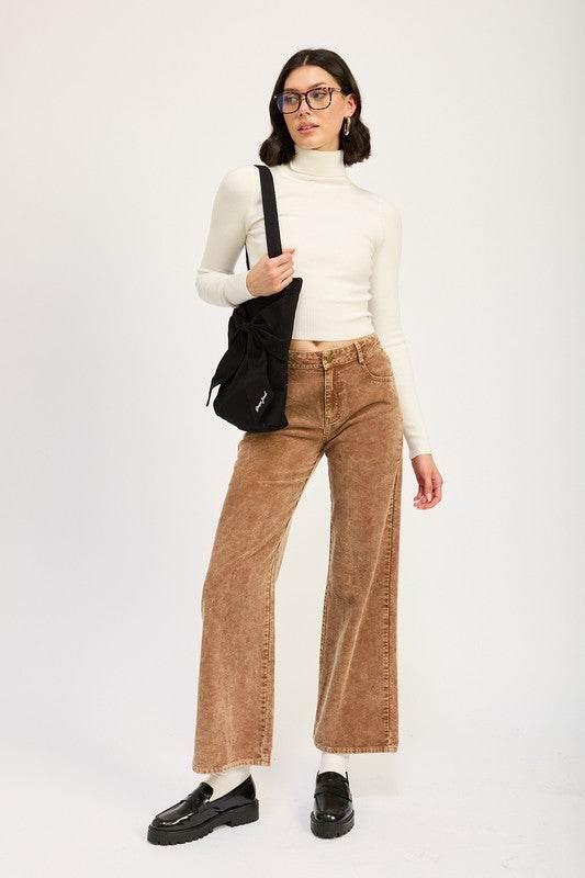 Retro Sepia Corduroy Pants