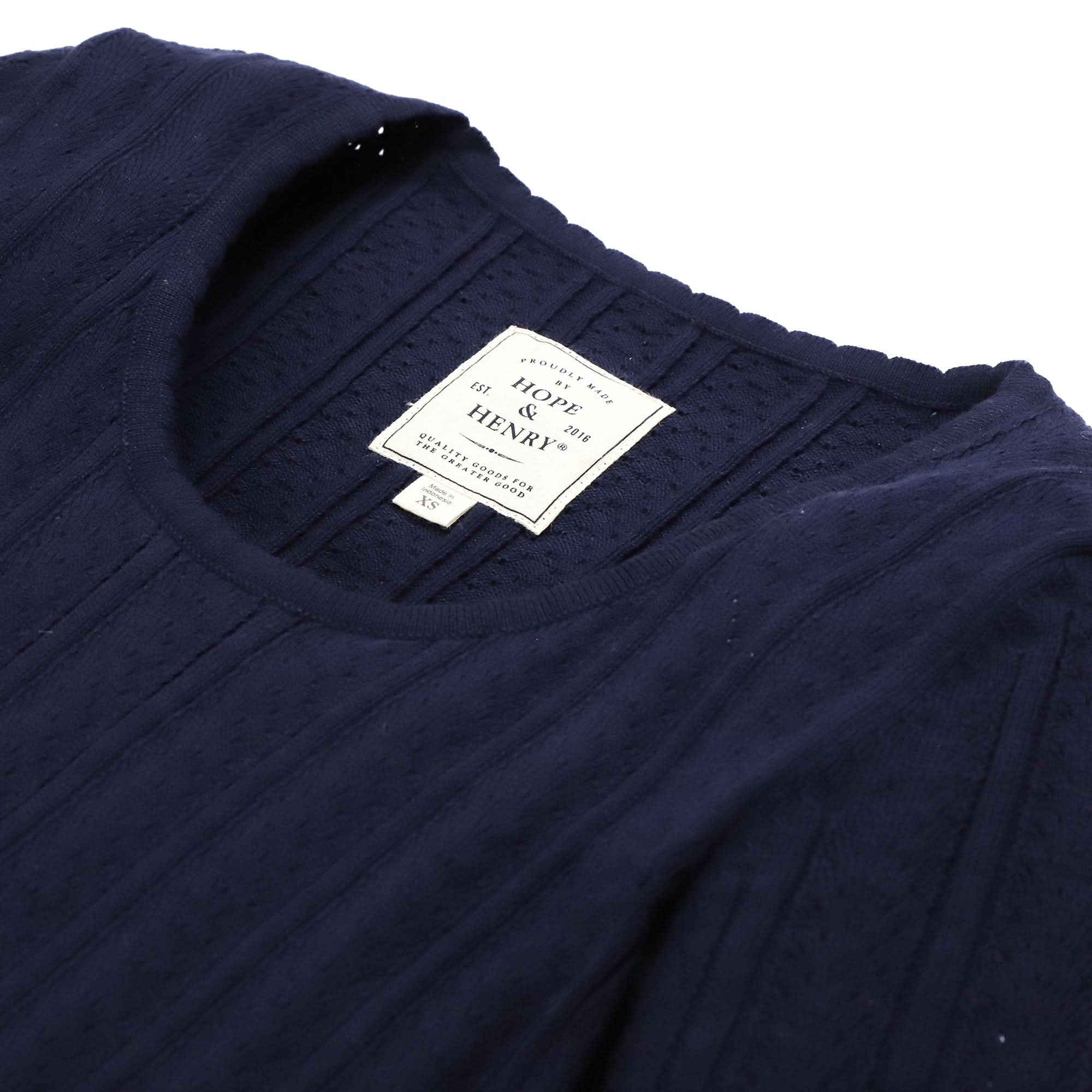 Pointelle Organic Cotton Sweater Top