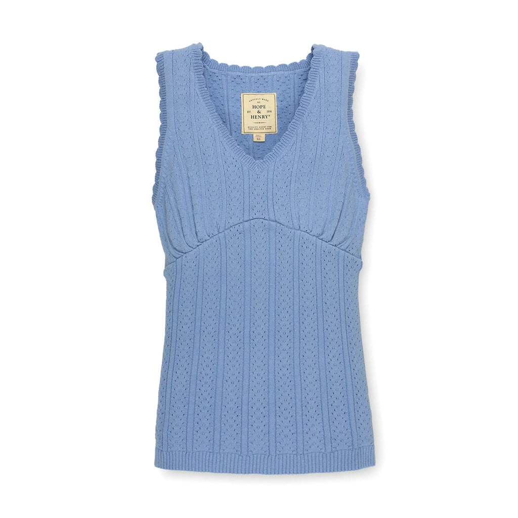 Organic Pointelle Sweater Tank
