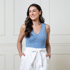 Organic Pointelle Sweater Tank