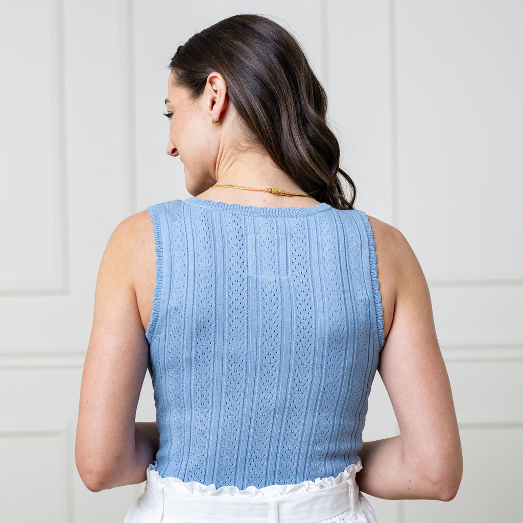 Organic Pointelle Sweater Tank