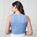 Organic Pointelle Sweater Tank