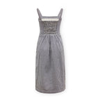 Organic Cotton Seersucker Midi Sheath Dress