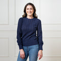 Crew Neck Pointelle Sweater