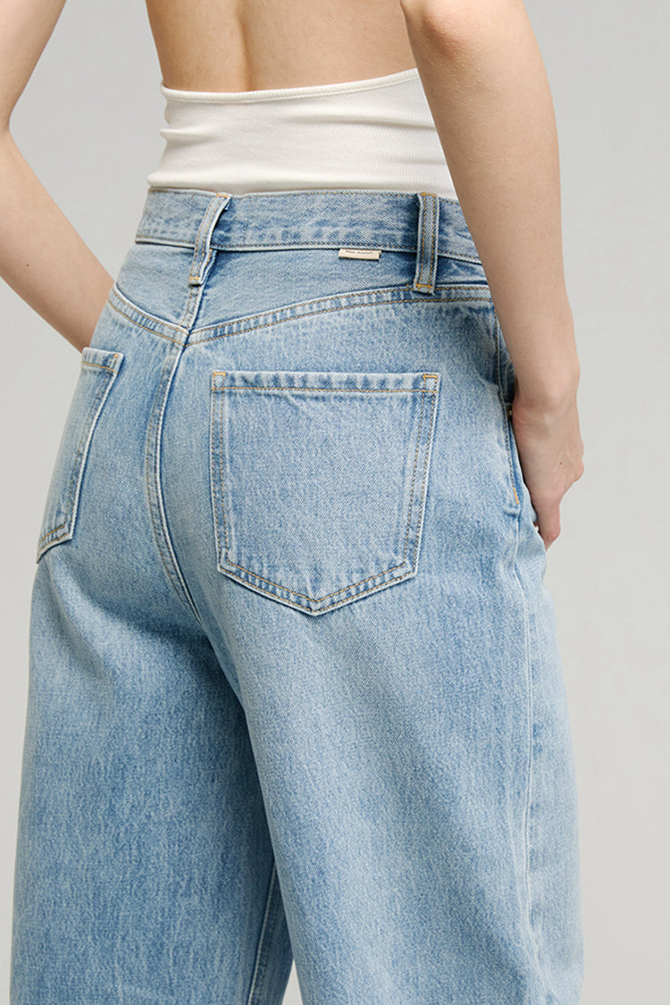 High-Rise Wide Leg Denim Pants