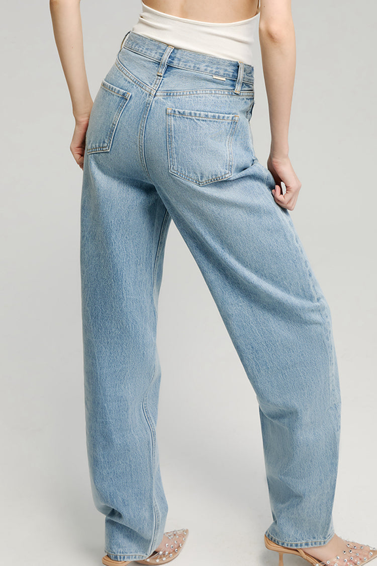 High-Rise Wide Leg Denim Pants