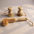 zero waste dish brush set plastic free kitchen scrubbers