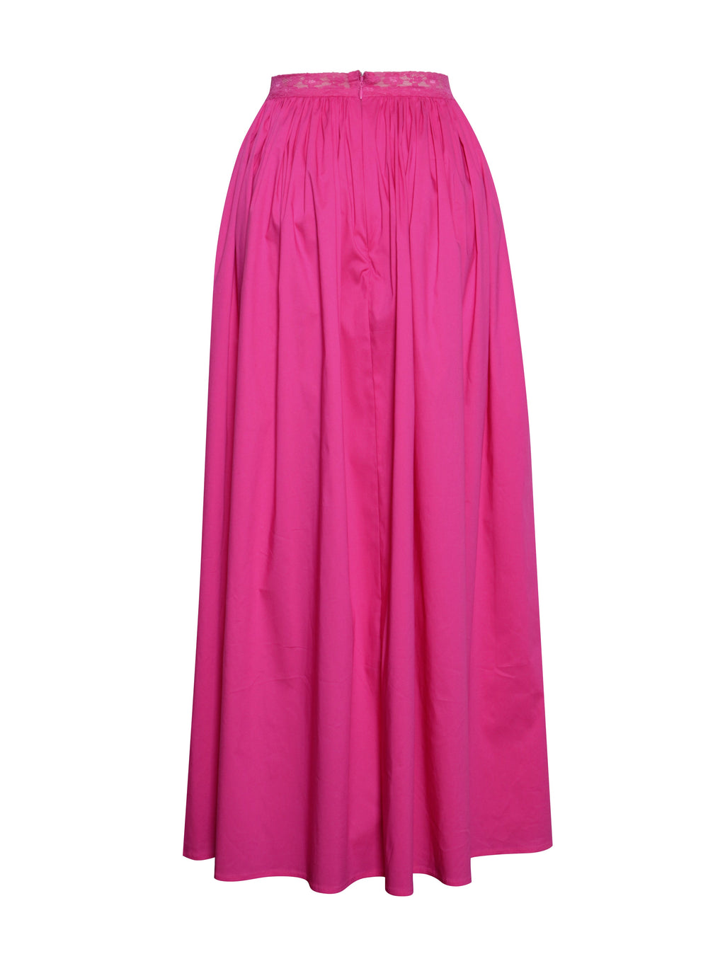 Martha Fuchsia Cotton Poplin Maxi Skirt