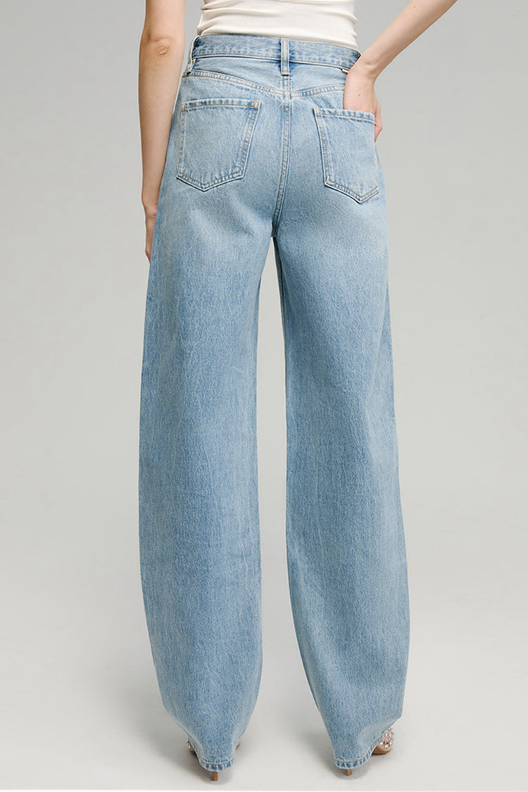 High-Rise Wide Leg Denim Pants