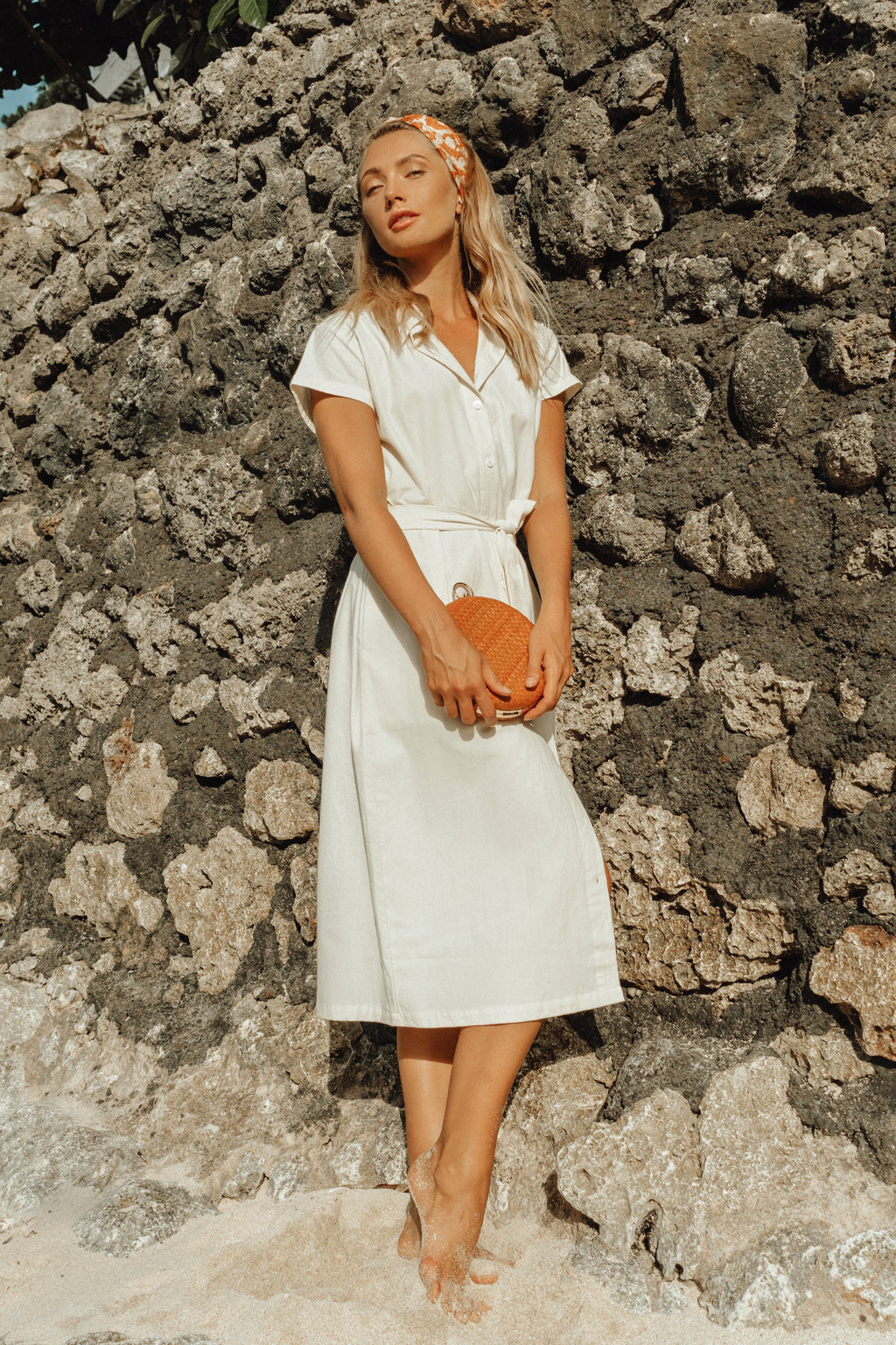 The Arya Safari Midi Shirt Dress