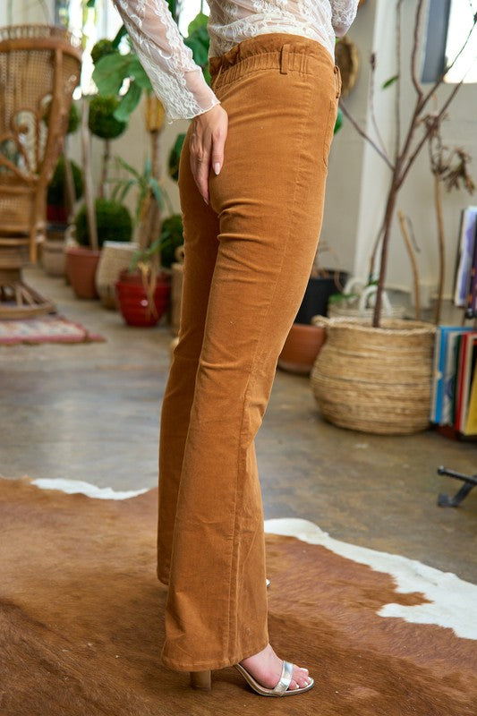 High-Waist Corduroy Flare Pants