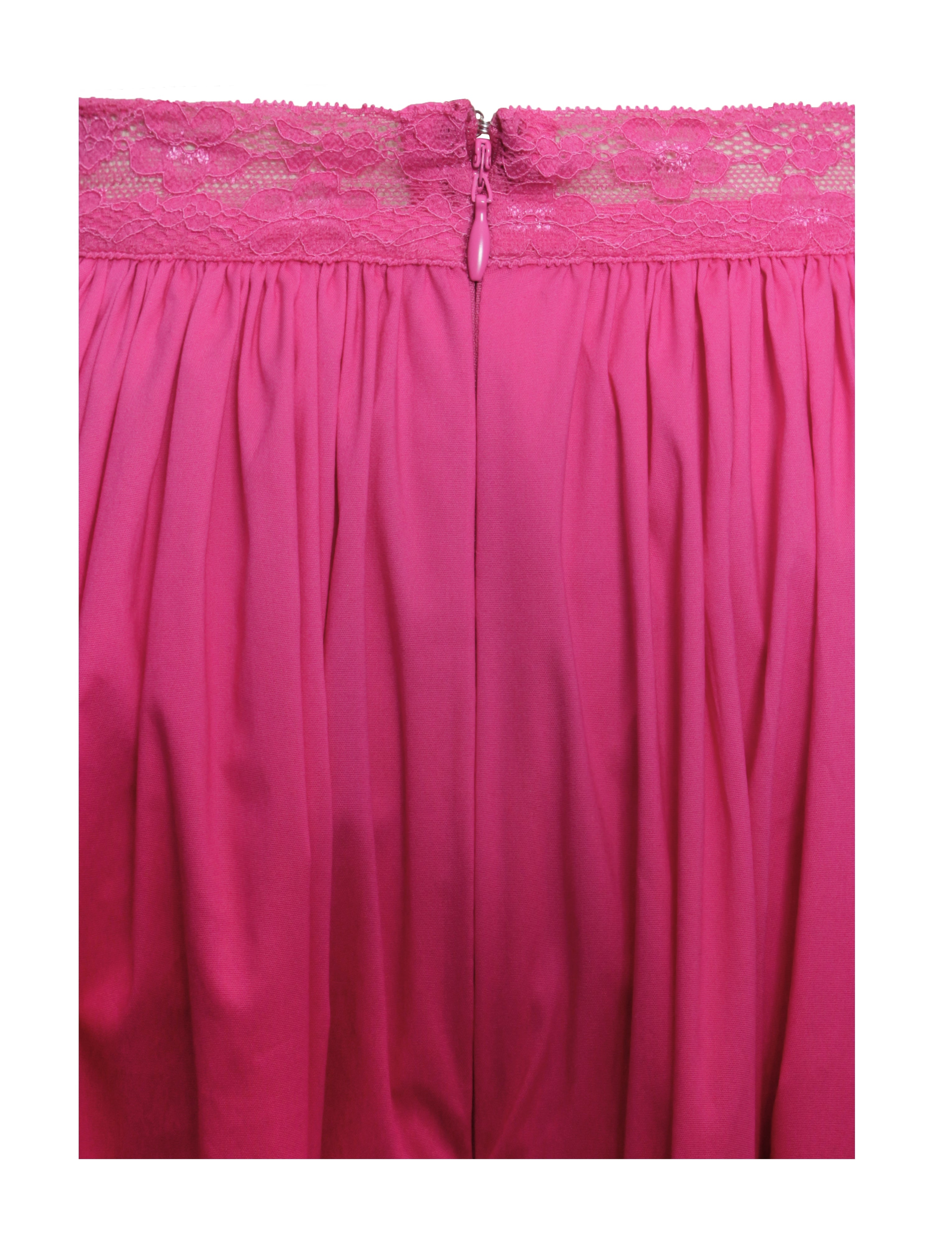 Martha Fuchsia Cotton Poplin Maxi Skirt