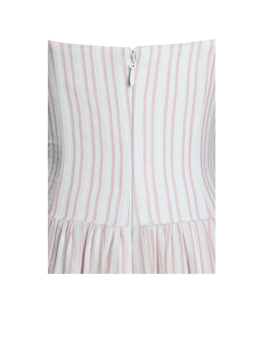 Zania Pink Stripe Ruched Midi Dress