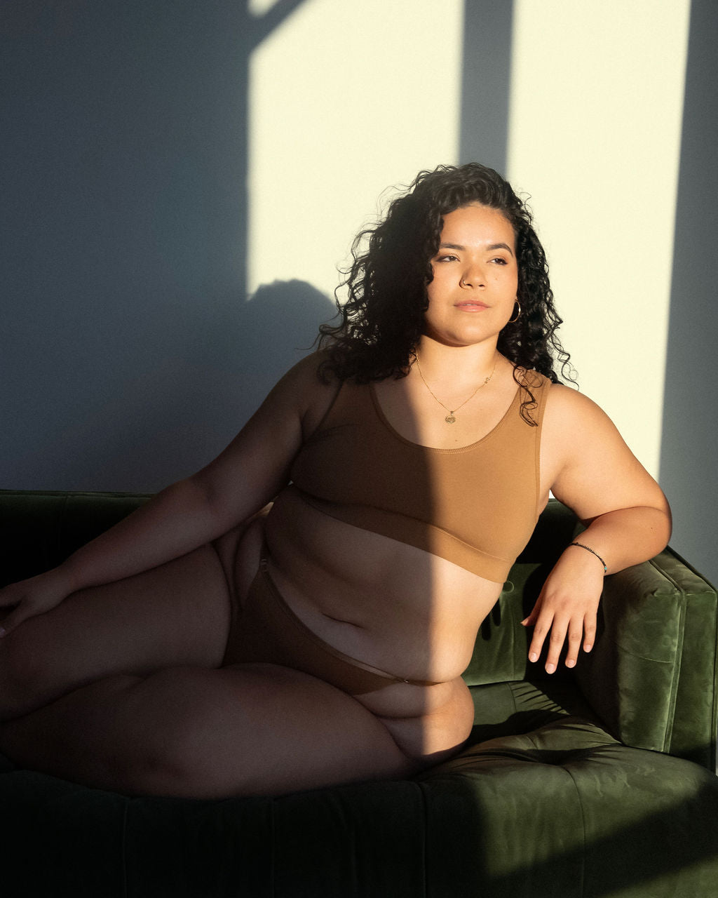 Camel Scoop Cotton Bralette