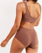 Cocoa Scoop Cotton Bralette