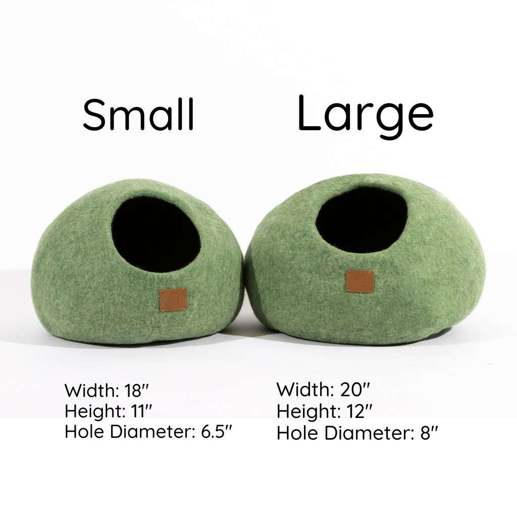 Felted Wool Cat Cave Bed