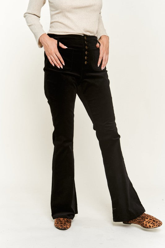 High-Waist Corduroy Flare Pants