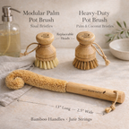 zero waste kitchen dish brush set plastic free cleaning tools